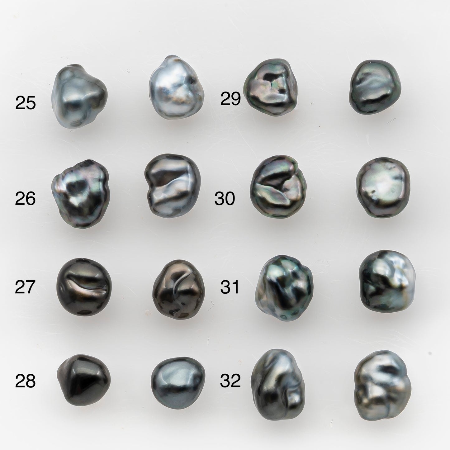 7x10mm Tahitian Keshi Pearl Pairs, Matched Loose Undrilled for Making Earring, High Luster for Jewelry Making Supplies, SKU # 2944TH
