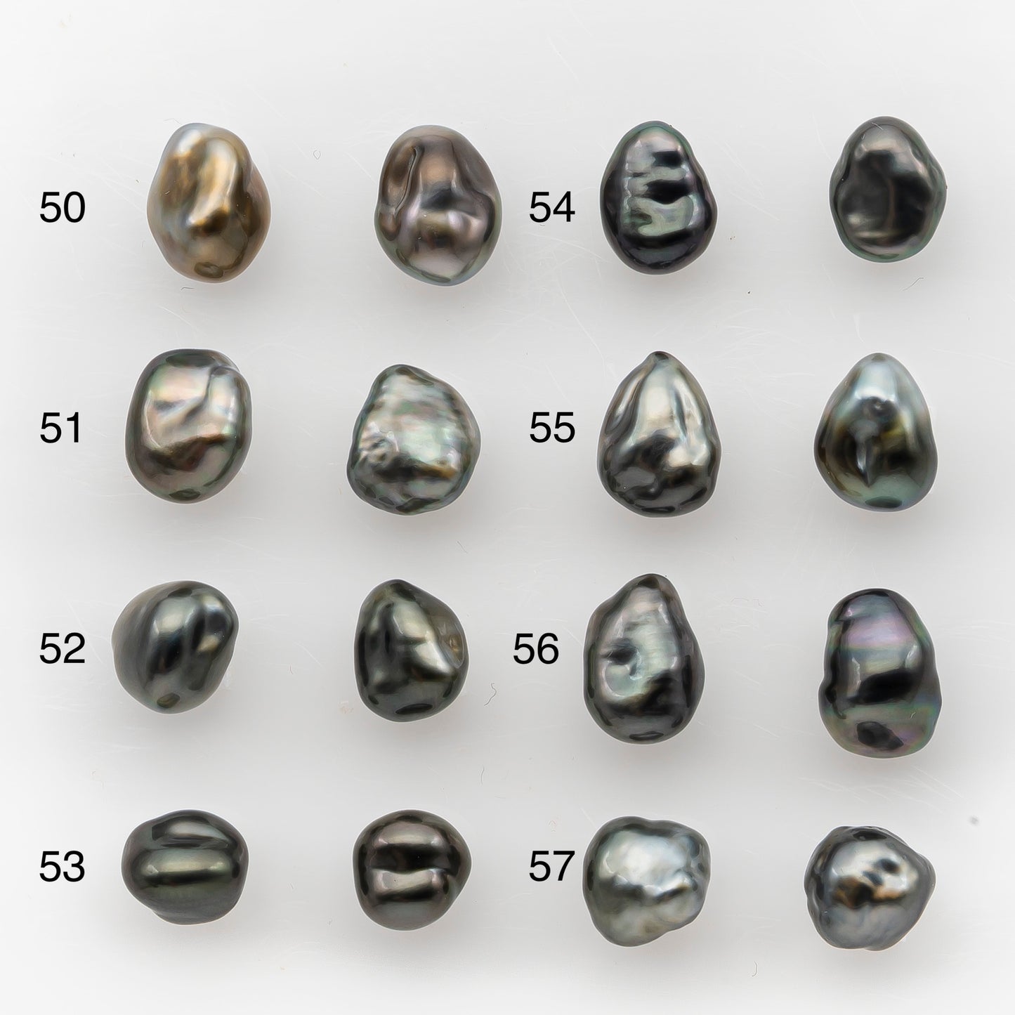7x10mm Tahitian Keshi Pearl Pairs, Matched Loose Undrilled for Making Earring, High Luster for Jewelry Making Supplies, SKU # 2944TH