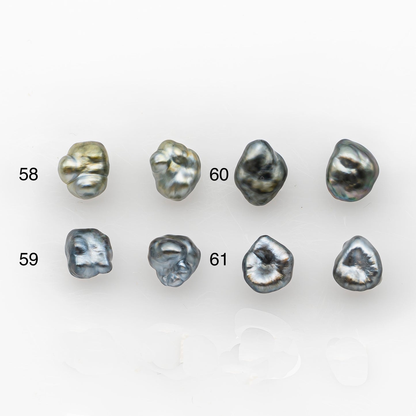 7x10mm Tahitian Keshi Pearl Pairs, Matched Loose Undrilled for Making Earring, High Luster for Jewelry Making Supplies, SKU # 2944TH