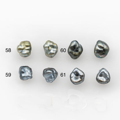 7x10mm Tahitian Keshi Pearl Pairs, Matched Loose Undrilled for Making Earring, High Luster for Jewelry Making Supplies, SKU # 2944TH