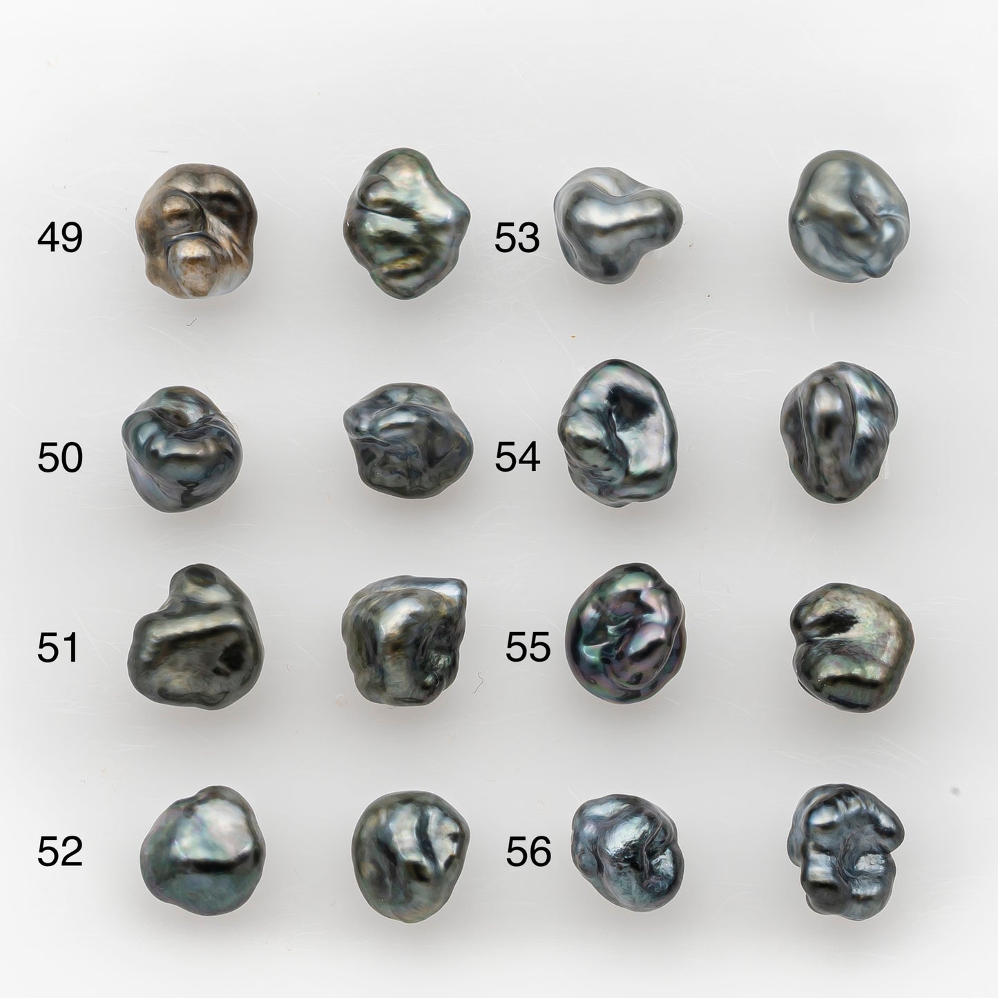 7x10mm Tahitian Keshi Pearl Pairs, Matched Loose Undrilled for Making Earring, Natural Color and High Luster, SKU # 2945TH