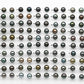 9-10mm Matching Pair Round Tahitian Pearl in Amazing Luster with Minor Blemish, Undrilled for Making Earring or Pendant, SKU # 2220TH