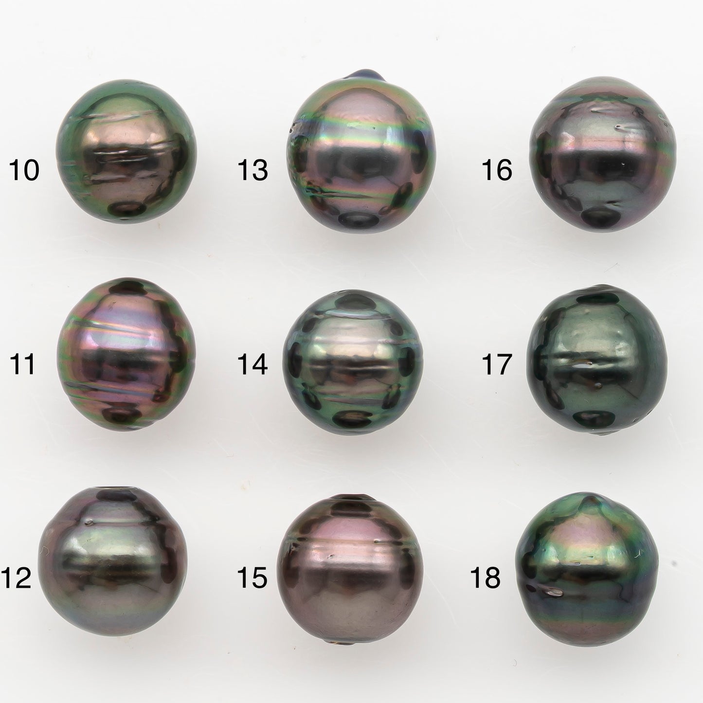 11-12mm Tahitian Pearl, Loose Undrilled with High Luster for Jewelry Making, SKU # 3101TH