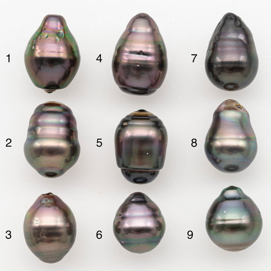 11-12mm Tahitian Pearl, Loose Undrilled with High Luster for Jewelry Making, SKU # 3102TH