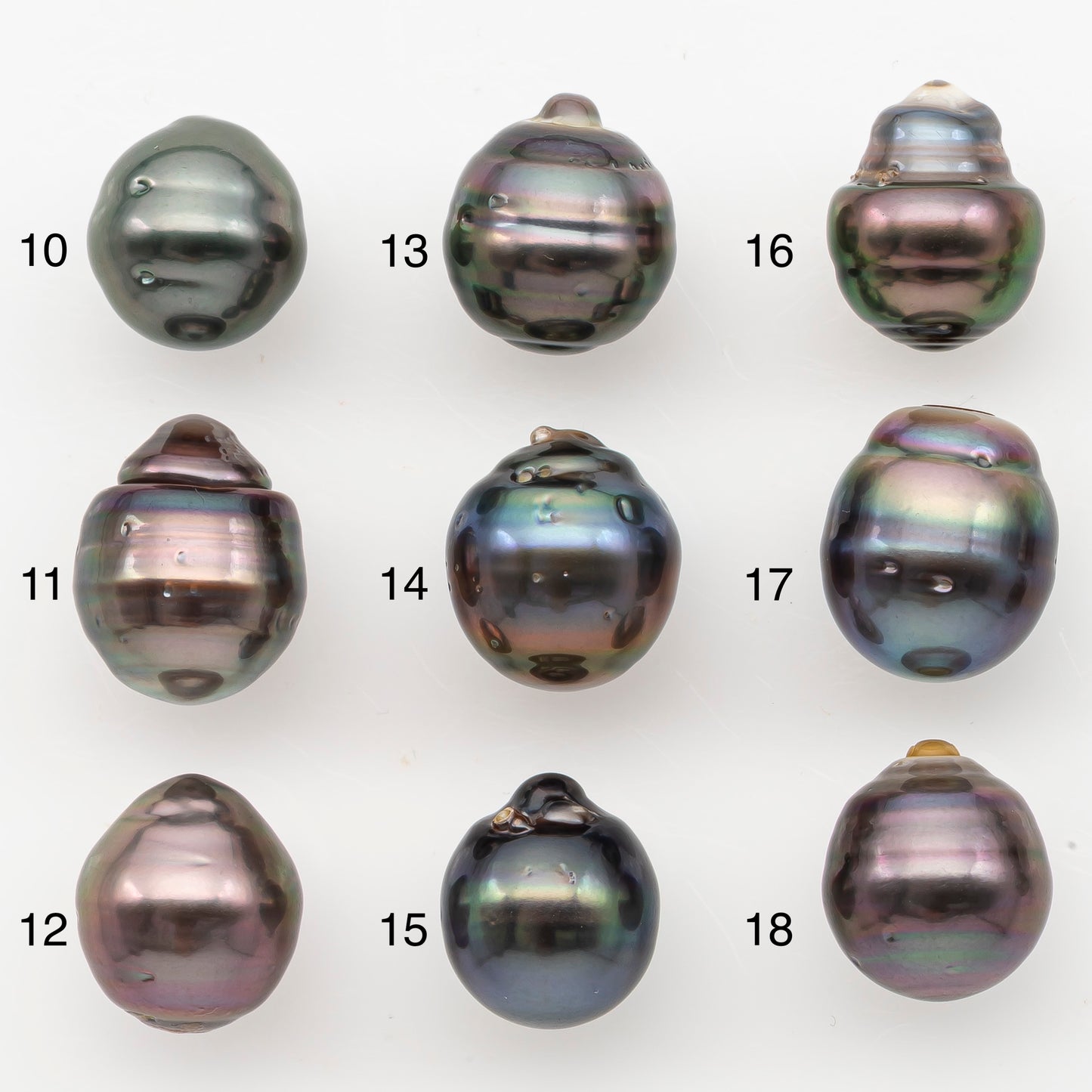 11-12mm Tahitian Pearl, Loose Undrilled with High Luster for Jewelry Making, SKU # 3102TH