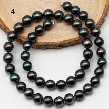 8-9mm Tahitian Pearl in Full Strand with All Natural Color with High Luster for Jewelry Making, SKU# 2251TH