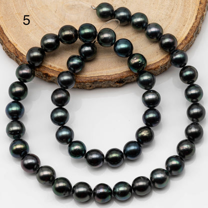 8-9mm Tahitian Pearl in Full Strand with All Natural Color with High Luster for Jewelry Making, SKU# 2251TH