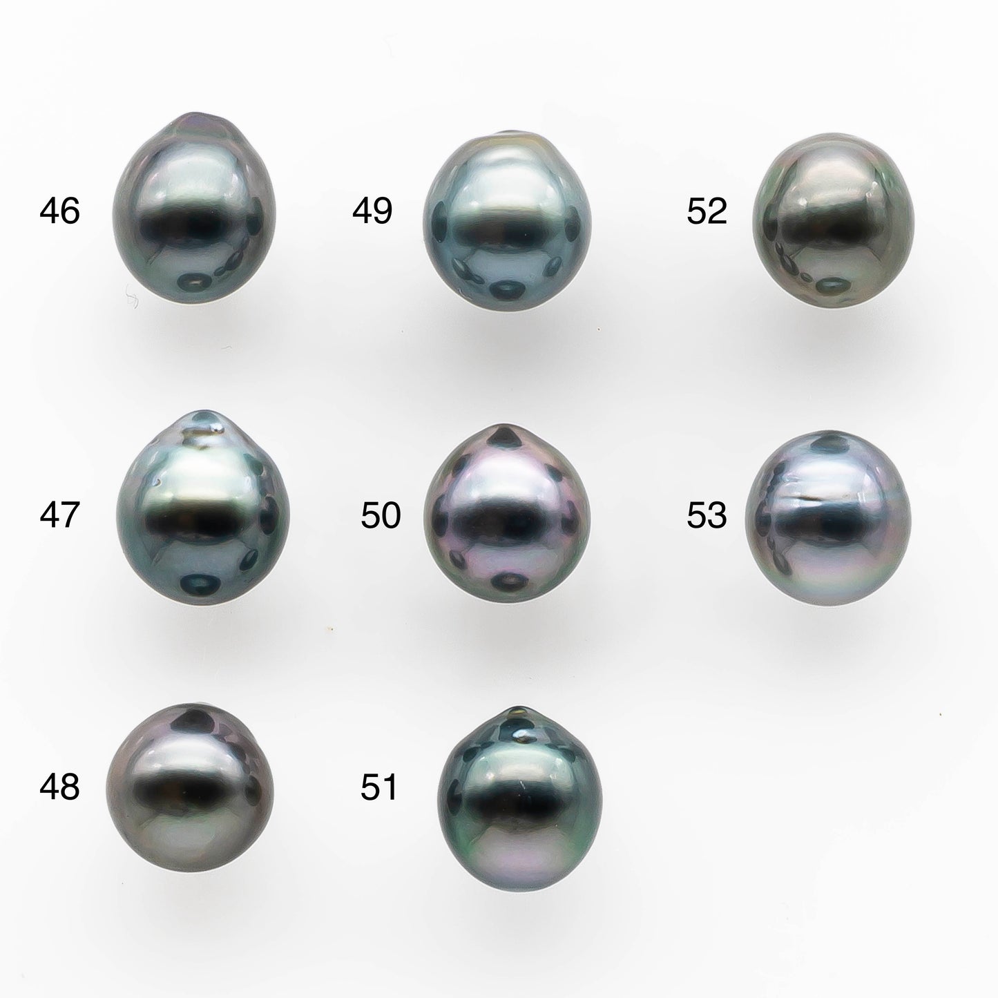 9-10mm High Quality Tahitian Pearl in Natural Color and Very Nice Luster, Single Piece Loose Undrilled for Making Jewelry SKU # 2051TH