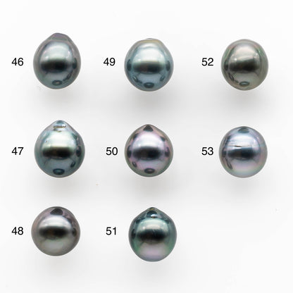 9-10mm High Quality Tahitian Pearl in Natural Color and Very Nice Luster, Single Piece Loose Undrilled for Making Jewelry SKU # 2051TH