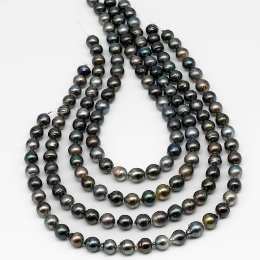 10-11mm Tahitian Pearl in Full Strand with All Natural Color with High Luster for Jewelry Making, SKU# 2269TH