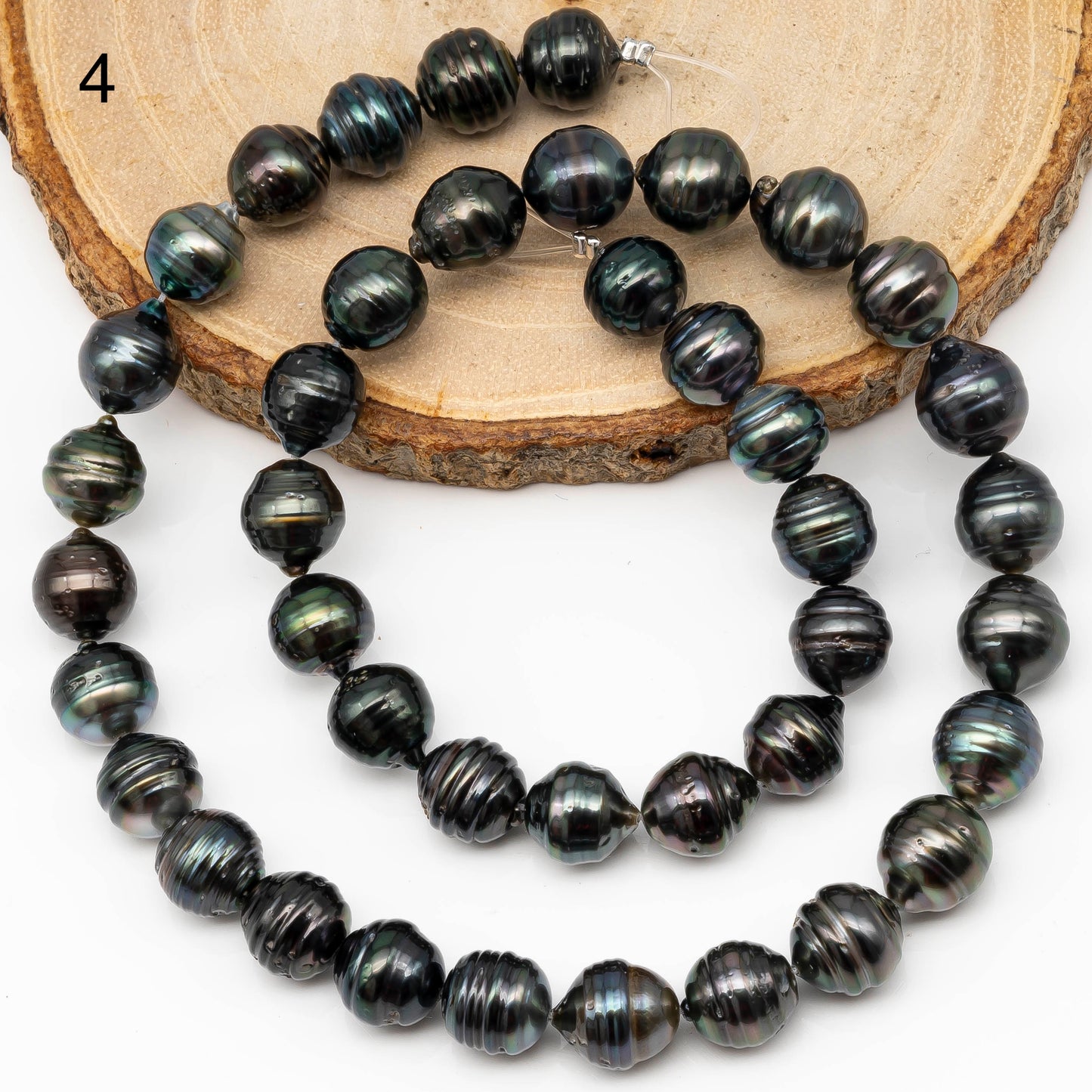 9-10mm Tahitian Pearl in Full Strand with All Natural Color with High Luster for Jewelry Making, SKU# 2263TH