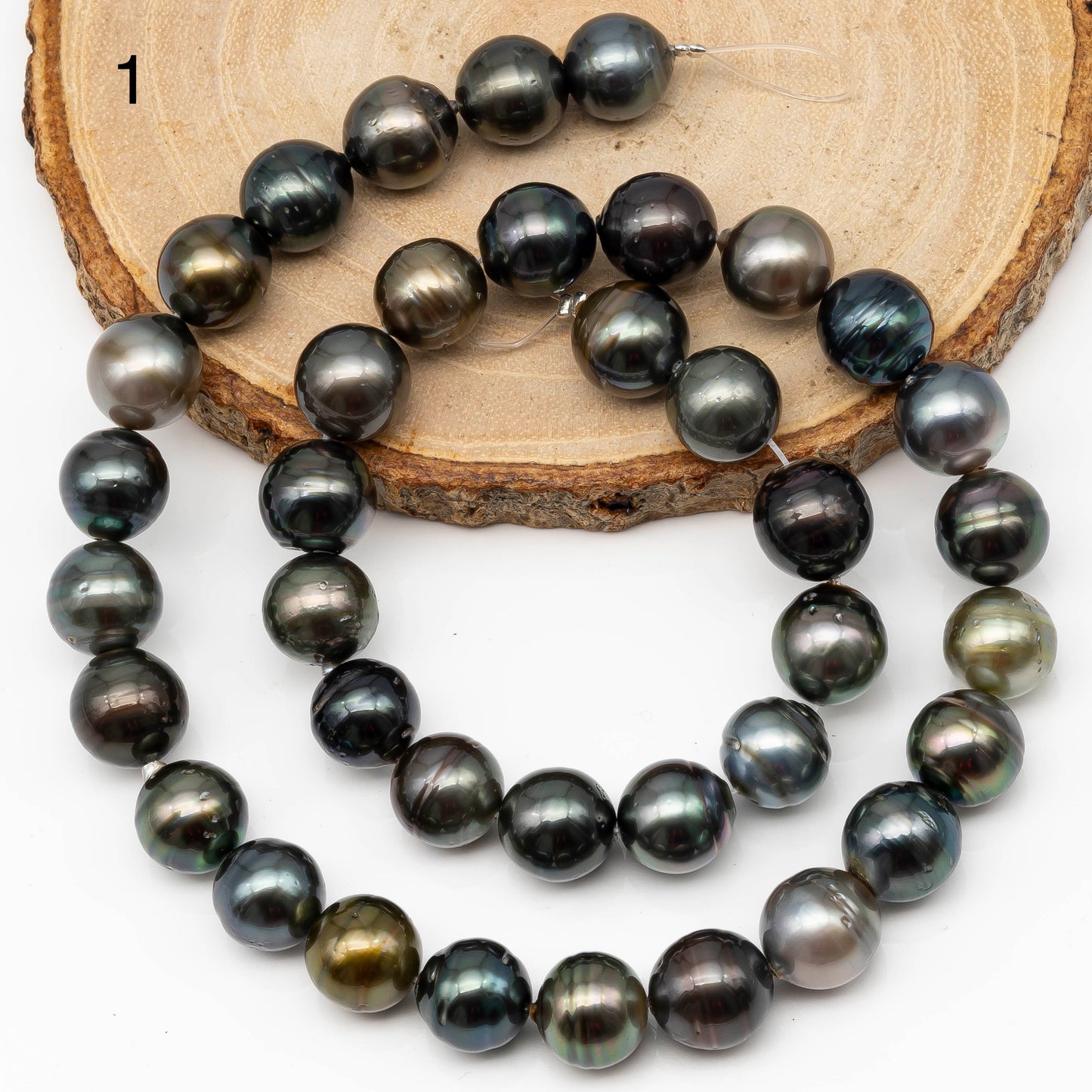 10-11mm Multicolor Tahitian Pearl Bead with High Luster, In Full Strand with Blemishes for Making, SKU # 2267TH