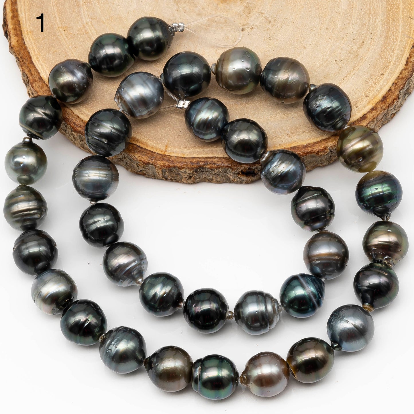 10-11mm Tahitian Pearl in Full Strand with All Natural Color with High Luster for Jewelry Making, SKU# 2269TH