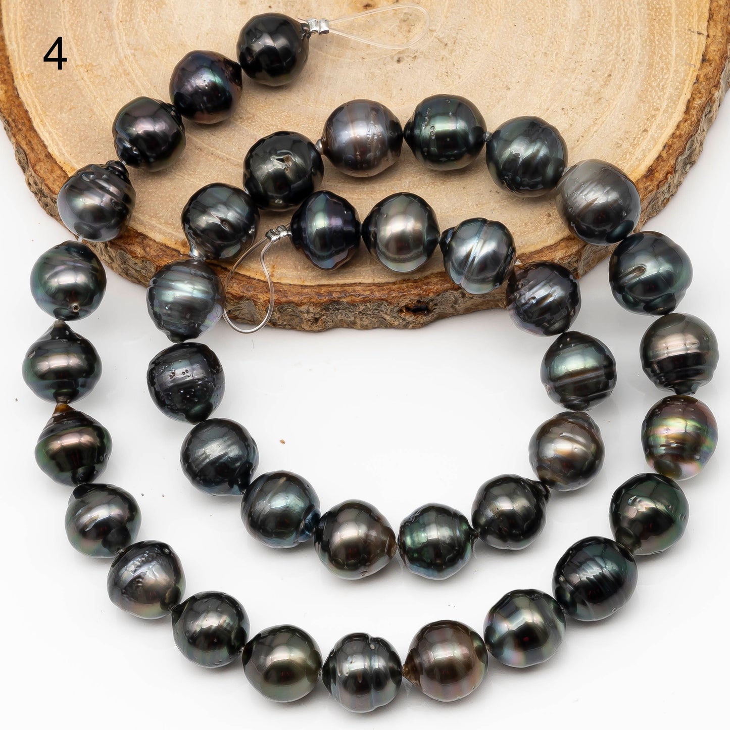 10-11mm Tahitian Pearl in Full Strand with All Natural Color with High Luster for Jewelry Making, SKU# 2269TH