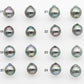 10-11mm Matching Pair Tahitian Pearl in Amazing Luster, Undrilled for Making Earring or Pendant, SKU # 2329TH