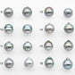 10-11mm Matching Pair Tahitian Pearl in Amazing Luster, Undrilled for Making Earring or Pendant, SKU # 2330TH