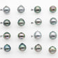 10-11mm Matching Pair Tahitian Pearl in Amazing Luster, Undrilled for Making Earring or Pendant, SKU # 2330TH