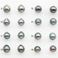 9-10mm Matching Pair Tahitian Pearl in Amazing Luster, Undrilled for Making Earring or Pendant, SKU # 2332TH