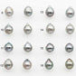 9-10mm Matching Pair Tahitian Pearl in Amazing Luster, Undrilled for Making Earring or Pendant, SKU # 2335TH