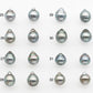 9-10mm Matching Pair Tahitian Pearl in Amazing Luster, Undrilled for Making Earring or Pendant, SKU # 2335TH