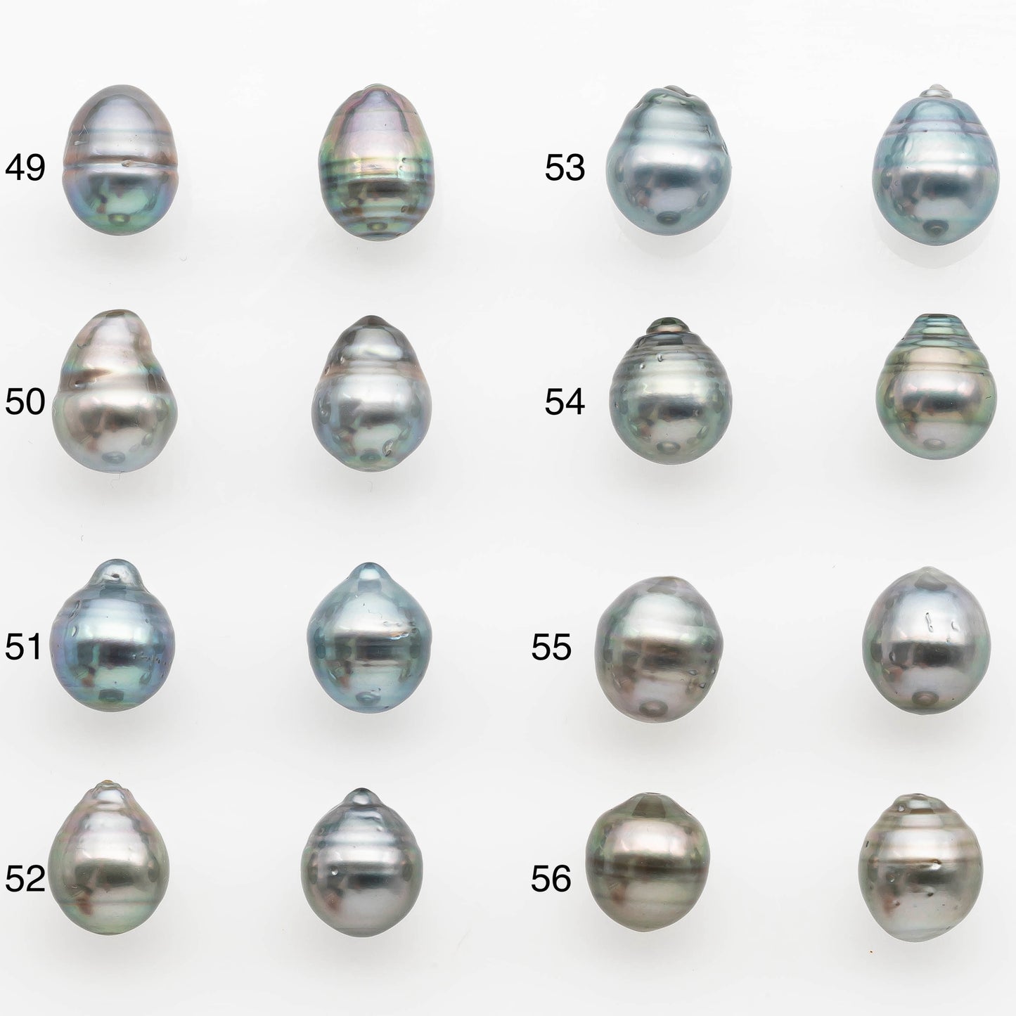 9-10mm Matching Pair Tahitian Pearl in Amazing Luster, Undrilled for Making Earring or Pendant, SKU # 2335TH