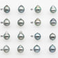 9-10mm Matching Pair Tahitian Pearl in Amazing Luster, Undrilled for Making Earring or Pendant, SKU # 2335TH