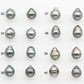 9-10mm Matching Pair Tahitian Pearl in Amazing Luster, Undrilled for Making Earring or Pendant, SKU # 2336TH