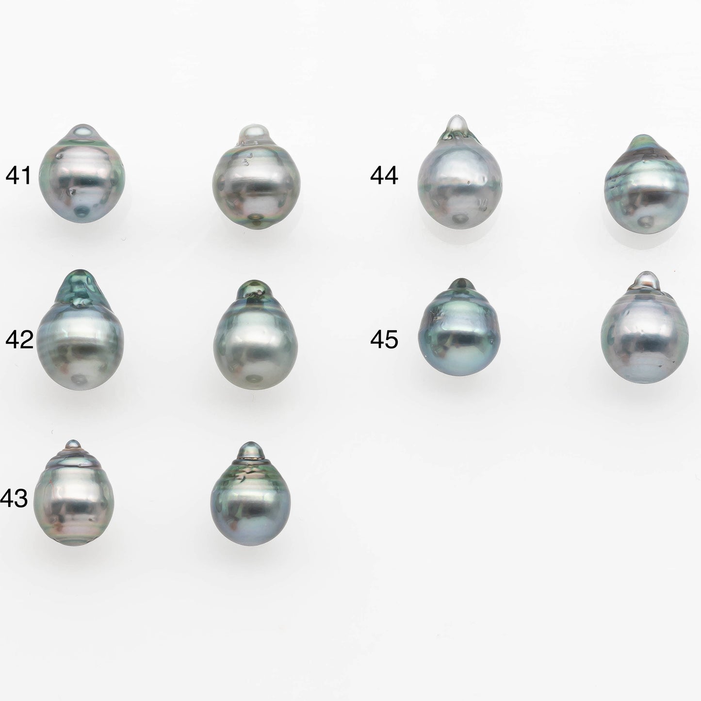 9-10mm Matching Pair Tahitian Pearl in Amazing Luster, Undrilled for Making Earring or Pendant, SKU # 2336TH