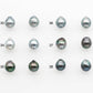 8-9mm Matching Pair Tahitian Pearl in Amazing Luster, Undrilled for Making Earring or Pendant, SKU # 2339TH