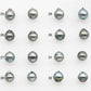 8-9mm Matching Pair Tahitian Pearl in Amazing Luster, Undrilled for Making Earring or Pendant, SKU # 2340TH