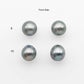 10-11mm Matching Pair Tahitian Pearl in High Luster, Undrilled for Making Earring or Pendant, SKU # 2348TH