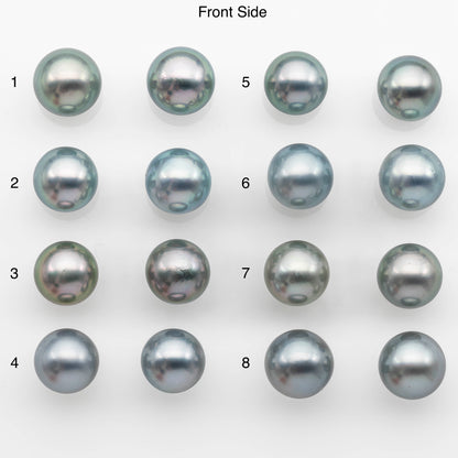 11-12mm Matching Pair Tahitian Pearl in High Luster, Undrilled for Making Earring or Pendant, SKU # 2349TH