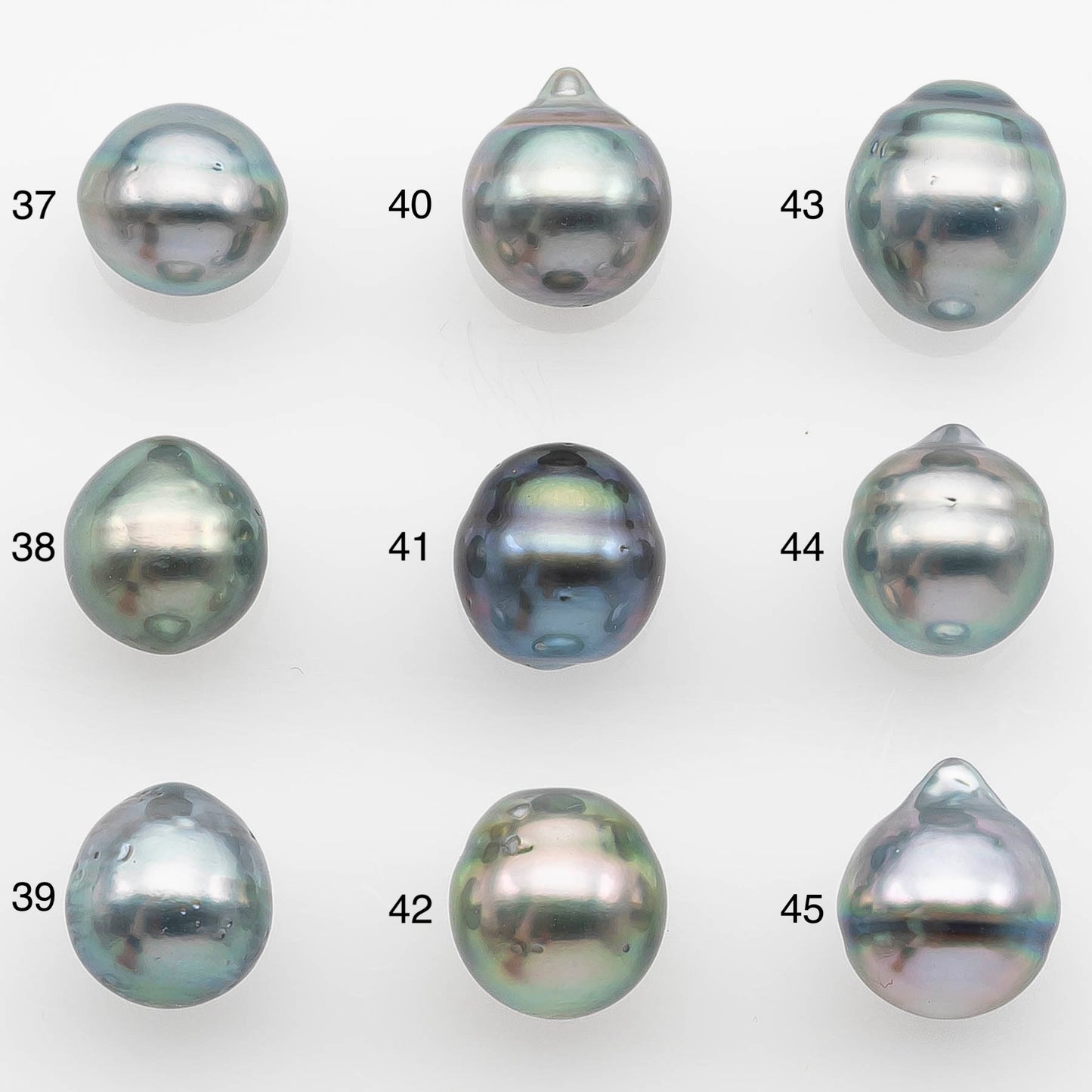 9-10mm Tahitian Pearl Drop with High Luster and Natural Color in Silver Blue with Minor Blemishe, Loose Single Piece Undrilled, SKU # 2357TH