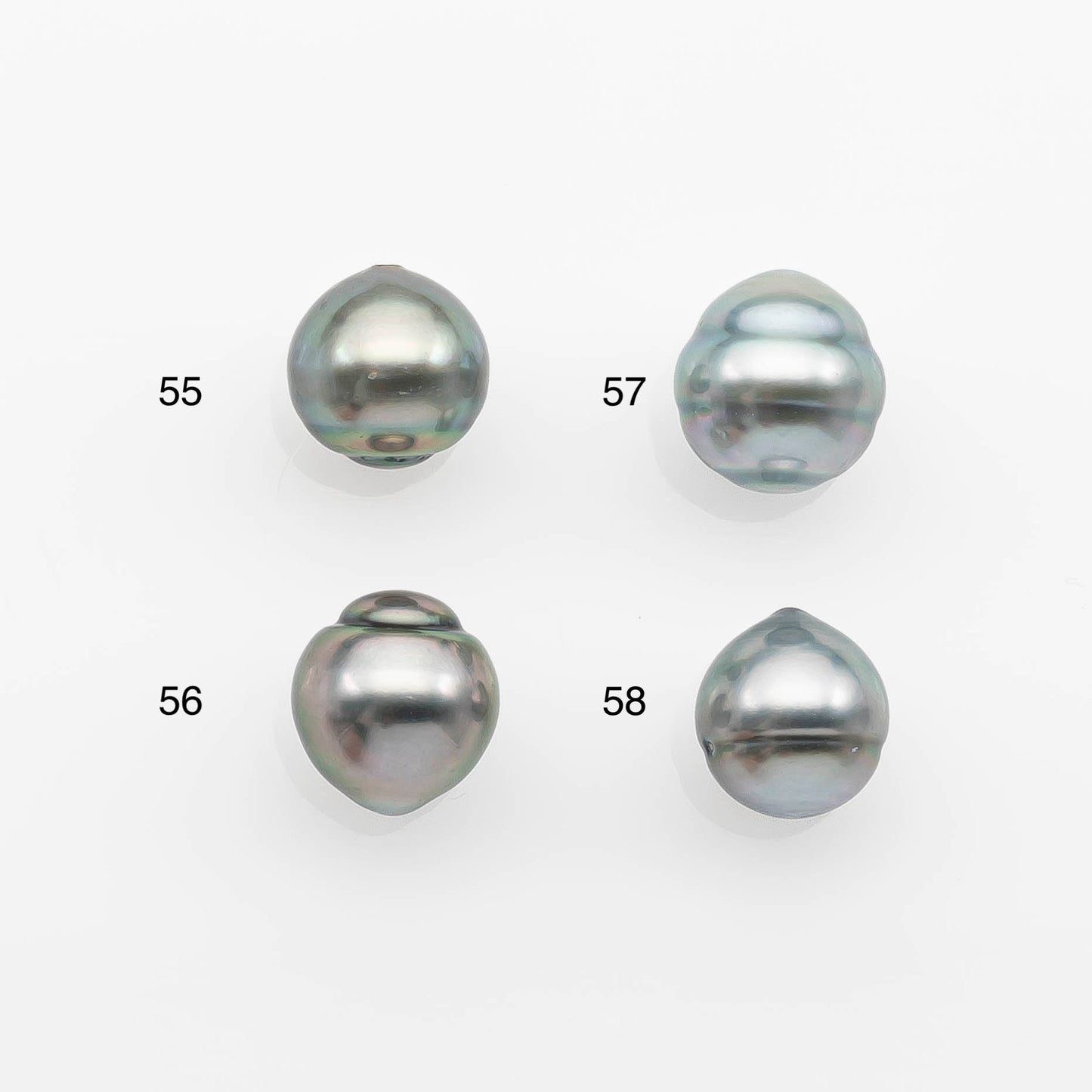 9-10mm Tahitian Pearl Drop with High Luster and Natural Color in Silver Blue with Minor Blemishe, Loose Single Piece Undrilled, SKU # 2357TH