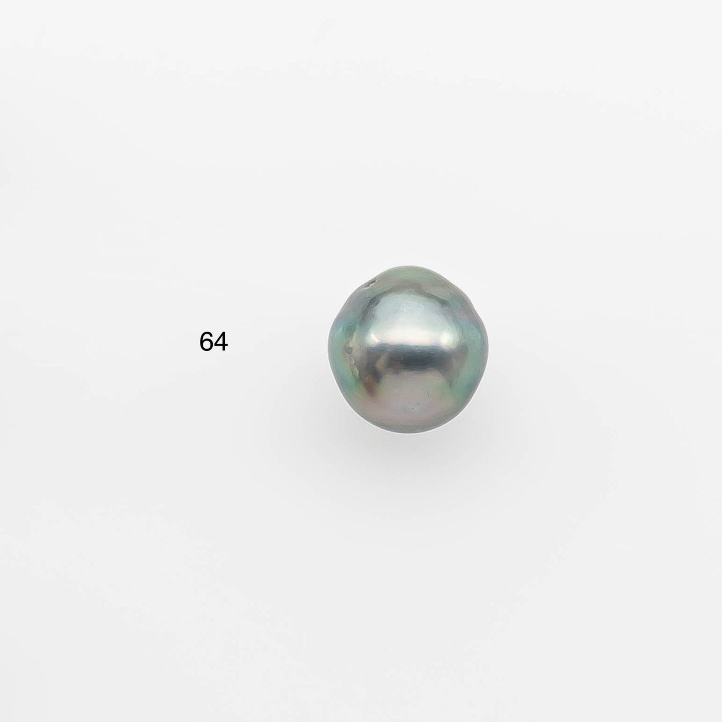 8-9mm Tahitian Pearl Drop with High Luster and Natural Color in Silver Blue with Minor Blemishes, Loose Single Piece Undrilled, SKU # 2359TH