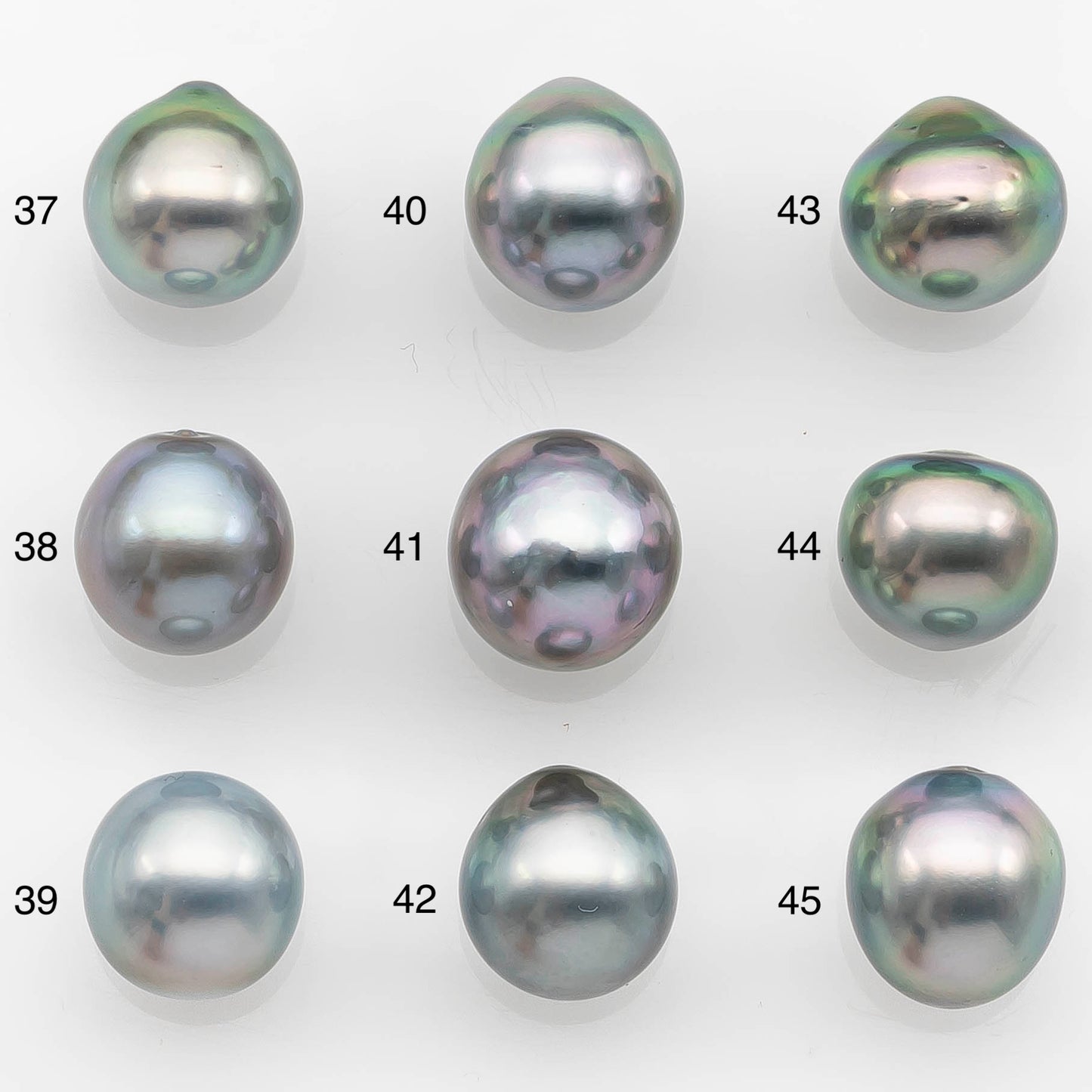 10-11mm Tahitian Pearl with High Luster and Natural Color in Silver Blue, Loose Single Piece Undrilled, SKU # 2360TH