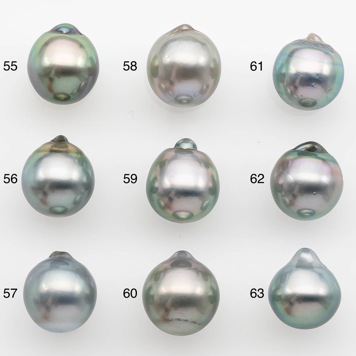 10-11mm Tahitian Pearl with High Luster and Natural Color in Silver Blue, Loose Single Piece Undrilled, SKU # 2360TH