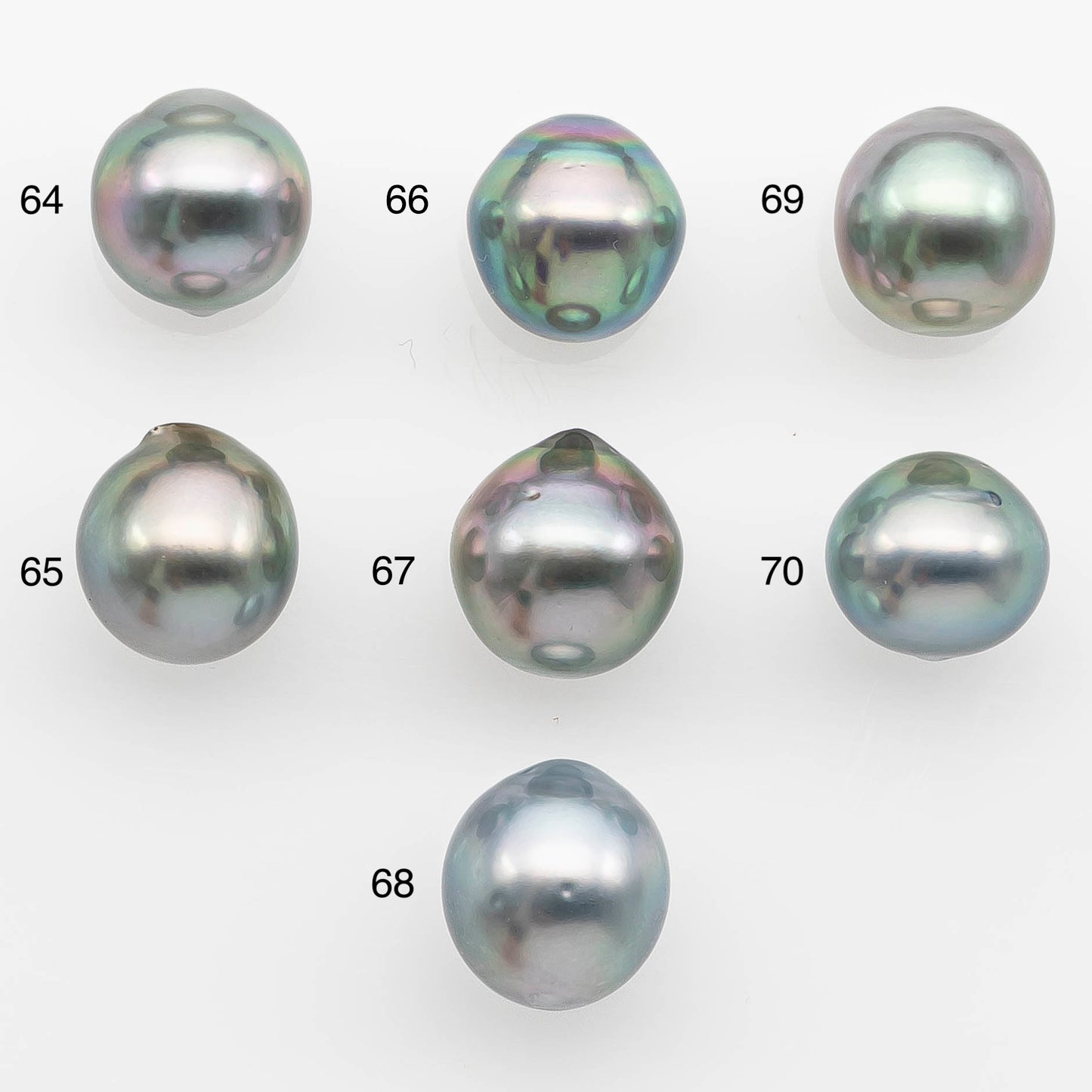 10-11mm Tahitian Pearl with High Luster and Natural Color in Silver Blue, Loose Single Piece Undrilled, SKU # 2360TH