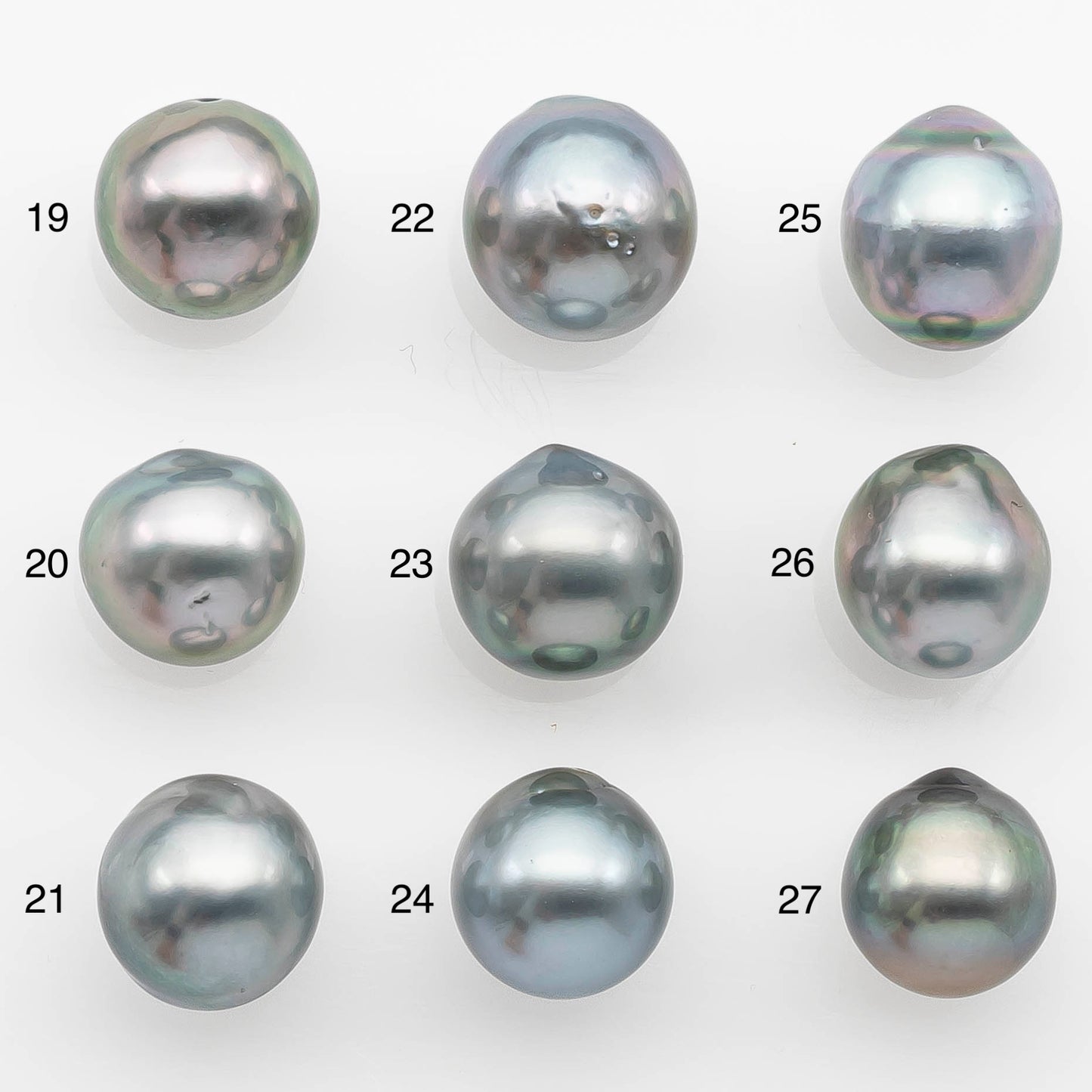 10-11mm Tahitian Pearl with High Luster and Natural Color in Silver Blue, Loose Single Piece Undrilled, SKU #2361TH