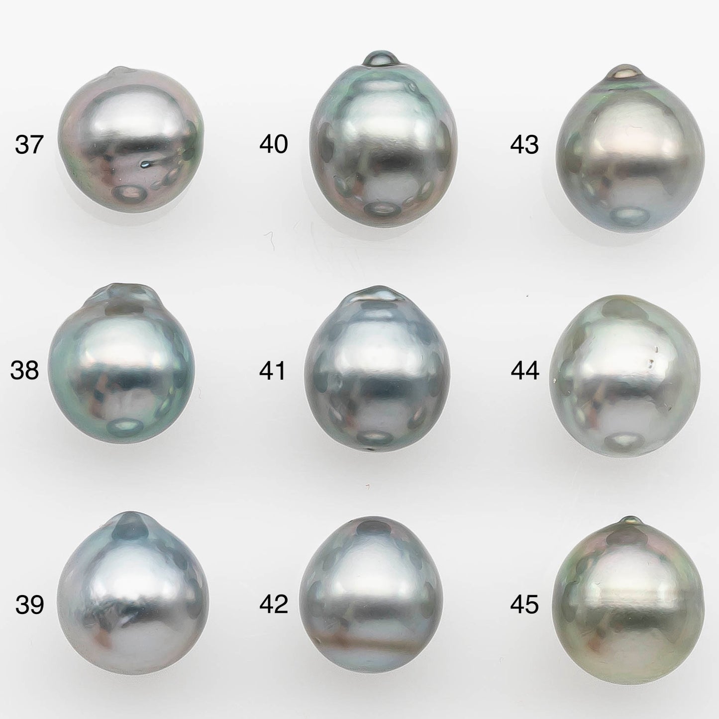 10-11mm Tahitian Pearl with High Luster and Natural Color in Silver Blue, Loose Single Piece Undrilled, SKU #2361TH