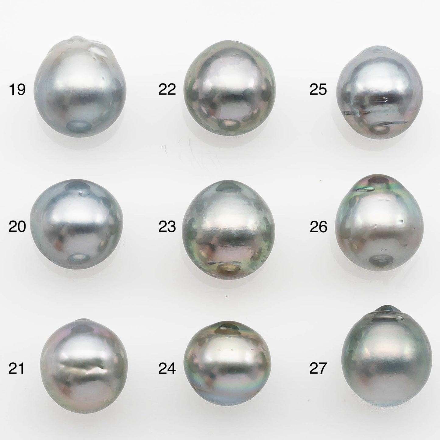 10-11mm Tahitian Pearl with High Luster and Natural Color in Silver Blue with Minor Blemishes, Loose Single Piece Undrilled, SKU # 2362TH