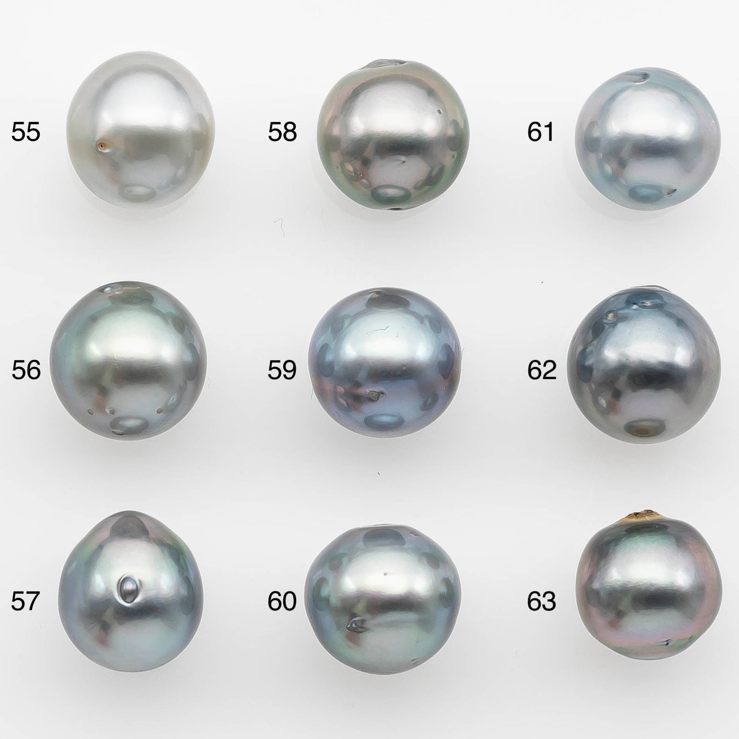 10-11mm Tahitian Pearl with High Luster and Natural Color in Silver Blue with Minor Blemishes, Loose Single Piece Undrilled, SKU # 2362TH