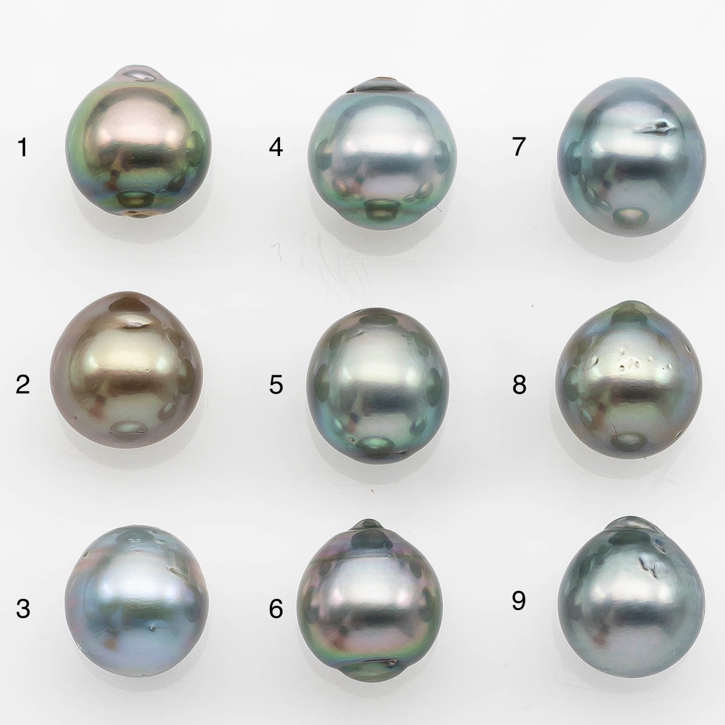 10-11mm Tahitian Pearl with High Luster and Natural Color in Silver Blue with Minor Blemishes, Loose Single Piece Undrilled, SKU # 2363TH