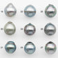 10-11mm Tahitian Pearl with High Luster and Natural Color in Silver Blue with Minor Blemishes, Loose Single Piece Undrilled, SKU # 2363TH