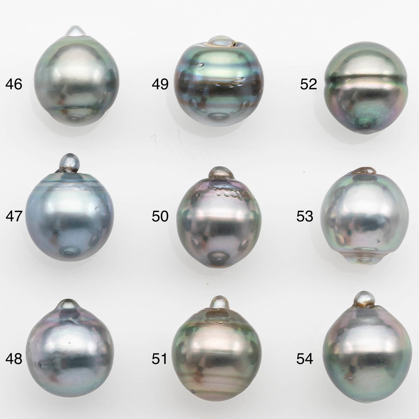 10-11mm Tahitian Pearl with High Luster and Natural Color in Silver Blue with Minor Blemishes, Loose Single Piece Undrilled, SKU # 2363TH