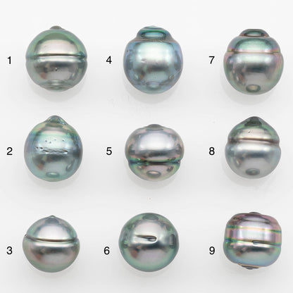 10-11mm Tahitian Pearl with High Luster and Natural Color in Silver Blue with Minor Blemishes, Loose Single Piece Undrilled, SKU # 2365TH