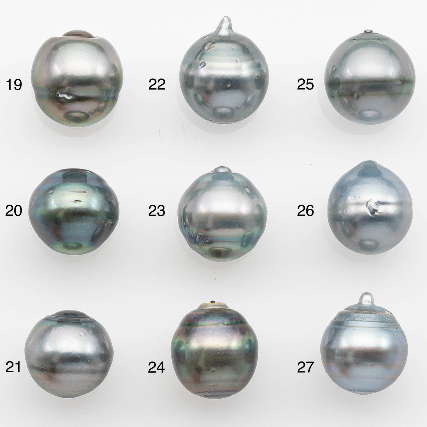 10-11mm Tahitian Pearl with High Luster and Natural Color in Silver Blue with Minor Blemishes, Loose Single Piece Undrilled, SKU # 2365TH