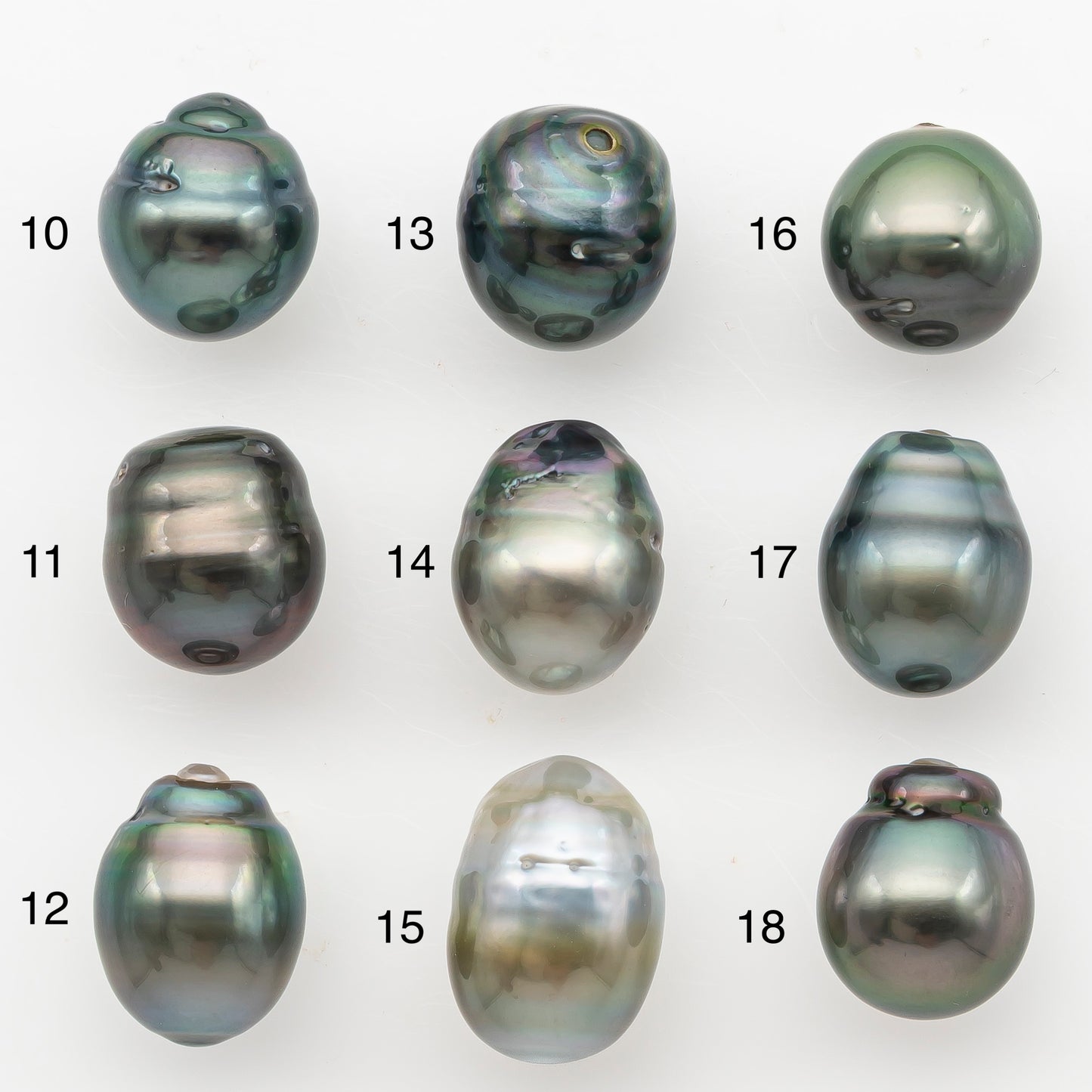 11-12mm Tahitian Pearl, Loose Undrilled with High Luster for Jewelry Making, SKU # 3126TH