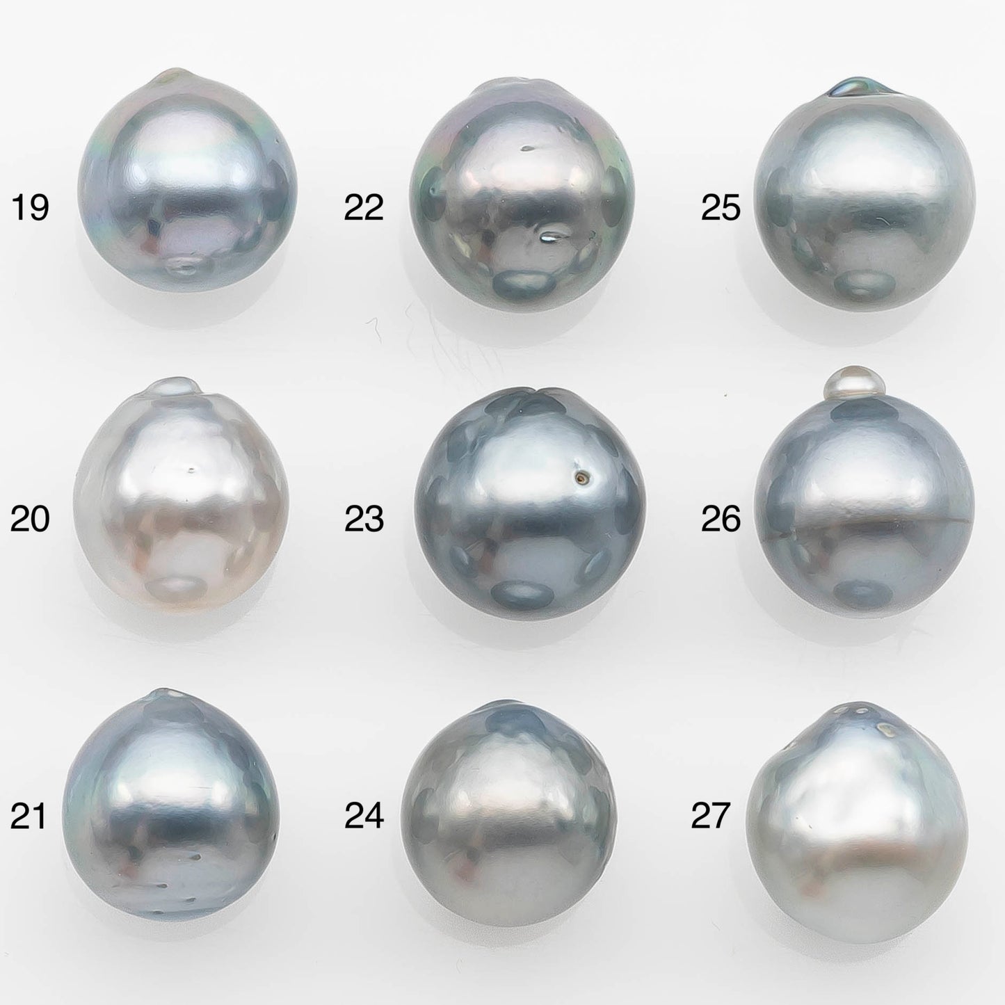 11-12mm Tahitian Pearl with High Luster and Natural Color in Silver Blue, Loose Single Piece Undrilled, SKU # 2367TH