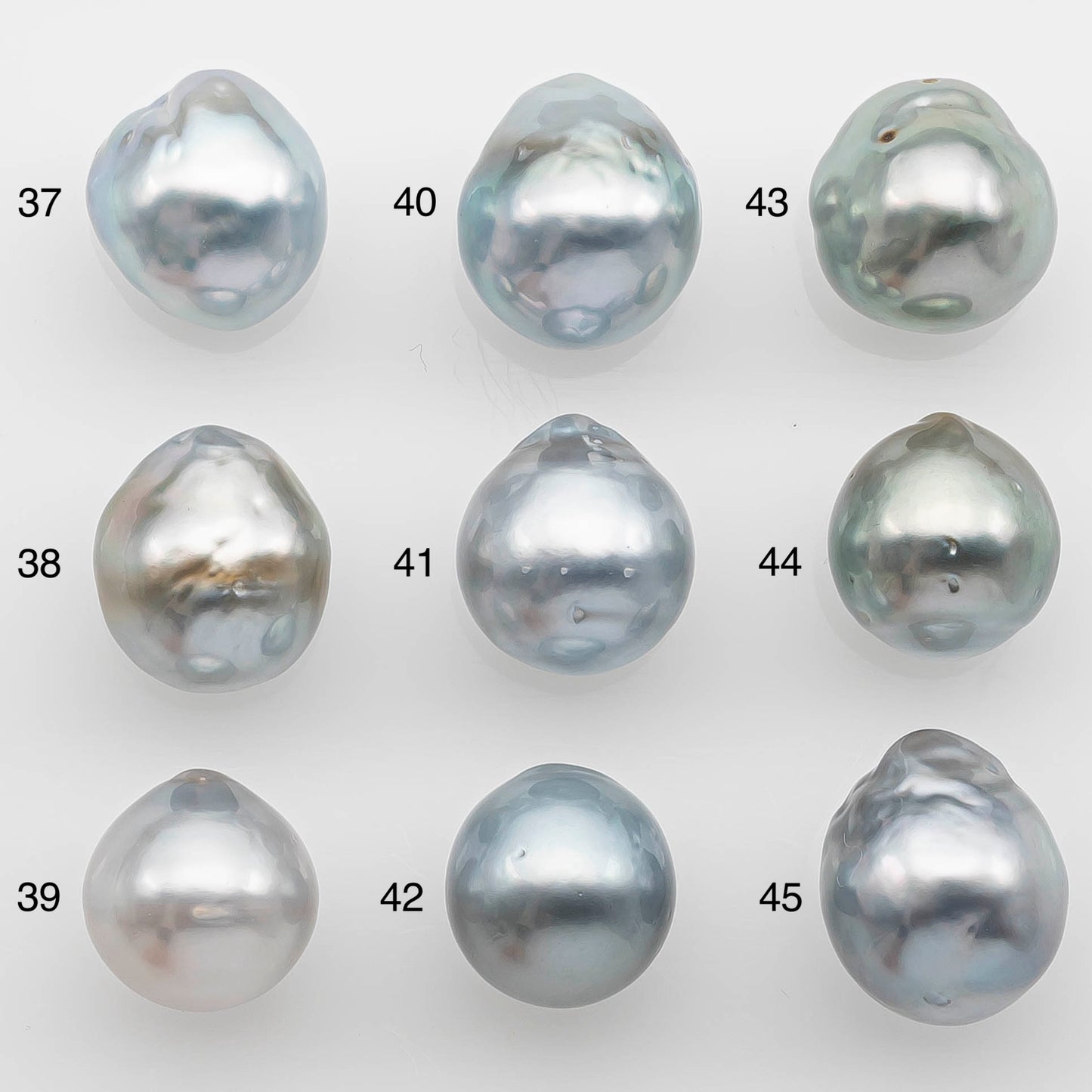 11-12mm Tahitian Pearl with High Luster and Natural Color in Silver Blue, Loose Single Piece Undrilled, SKU # 2367TH